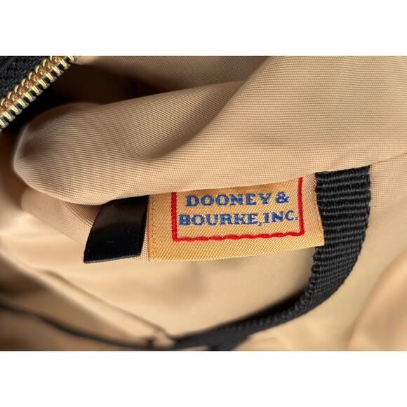 Dooney & Bourke Large Two Pocket Satchel Crossbody Nylon Bag Black Old Money - Picture 6 of 16